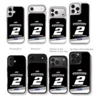 Brad Keselowski 2 Penske Ford Chris Brown Phone Case Black Electroplated Silver For Iphone 11 To 17