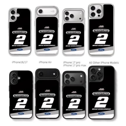 Brad Keselowski 2 Penske Ford Chris Brown Phone Case Black Electroplated Silver For Iphone 11 To 17