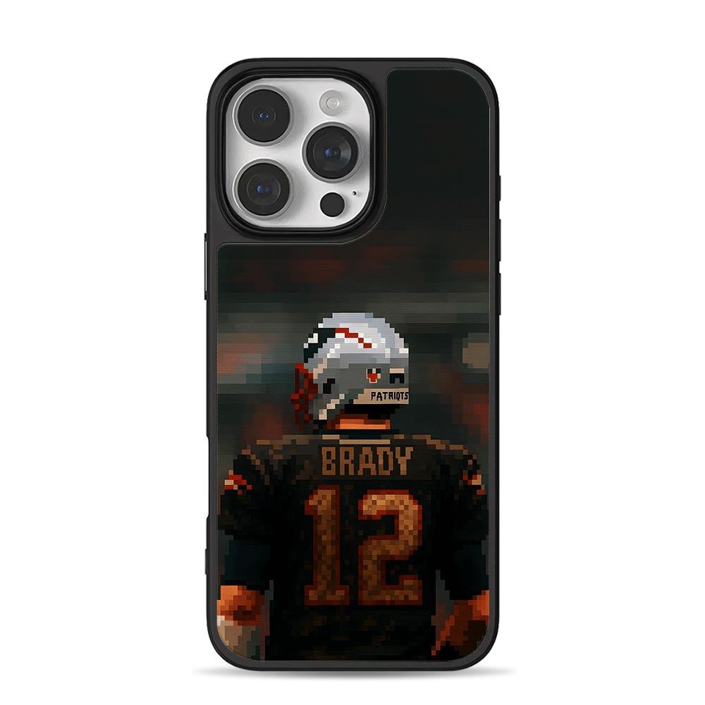 Brady Patriots pixel football art iPhone 16 Pro Max Black Case Brady Patriots pixel football art iPhone 16 Pro Max Black Case