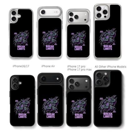 Break limits gym cracked art Chris Brown Phone Case Black Electroplated Silver For Iphone 11 To 17