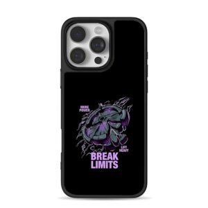 Break limits gym cracked art iPhone 16 Pro Max Black Case