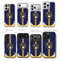 Brewers baseball fist beer foam Chris Brown Phone Case Black Electroplated Silver For Iphone 11 To 17