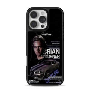 Brian OConner Fast Furious Car iPhone 16 Pro Max Black Case