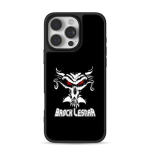 Brock Lesnar skull red eyes iPhone 16 Pro Max Black Case