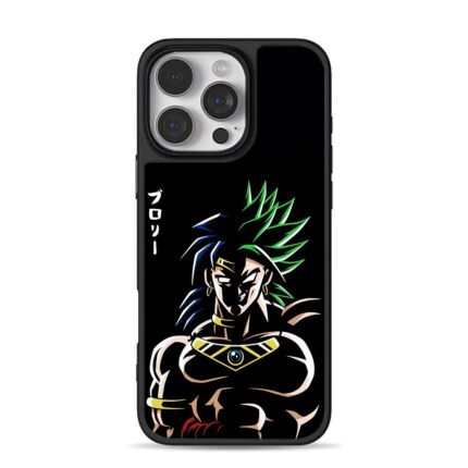 Broly Dragon Ball anime art iPhone 16 Pro Max Black Case