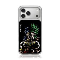 Broly Dragon Ball anime art iPhone 17 Pro Max Electroplated Silver Case1