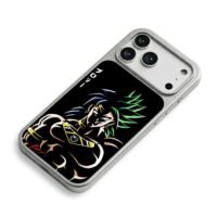 Broly Dragon Ball anime art iPhone 17 Pro Max Electroplated Silver Case2