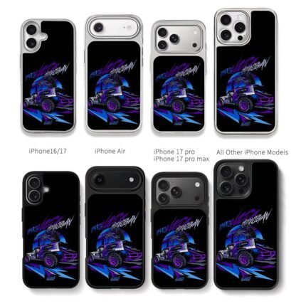Bronco Hoonigan Monster race truck Chris Brown Phone Case Black Electroplated Silver For Iphone 11 To 17