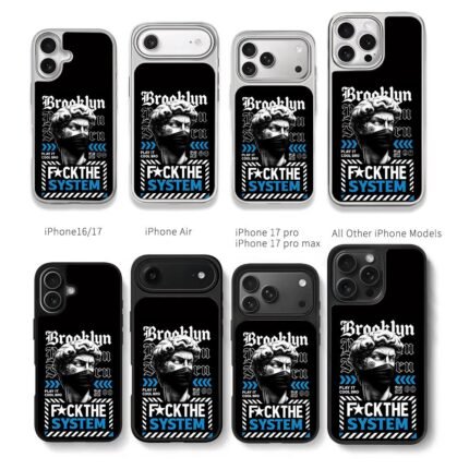 Brooklyn masked David anti system Chris Brown Phone Case Black Electroplated Silver For Iphone 11 To 17