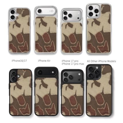 brown beige irregular pattern Chris Brown Phone Case Black Electroplated Silver For Iphone 11 To 17