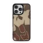 brown beige irregular pattern iPhone 16 Pro Max Black Case