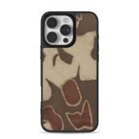 brown beige irregular pattern iPhone 16 Pro Max Black Case