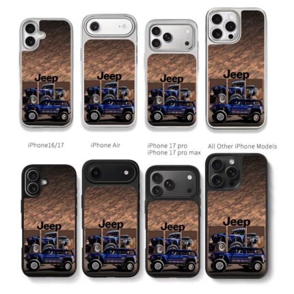 Brown camo blue offroad Jeep trucks Chris Brown Phone Case Black Electroplated Silver For Iphone 11 To 17