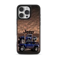 Brown camo blue offroad Jeep trucks iPhone 16 Pro Max Black Case