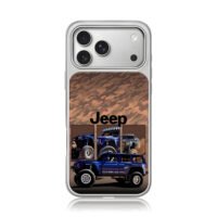 Brown camo blue offroad Jeep trucks iPhone 17 Pro Max Electroplated Silver Case1
