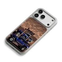 Brown camo blue offroad Jeep trucks iPhone 17 Pro Max Electroplated Silver Case2