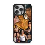 Bruce Lee and MJ photo collage iPhone 16 Pro Max Black Case