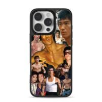 Bruce Lee and MJ photo collage iPhone 16 Pro Max Black Case
