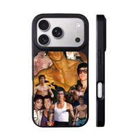 Bruce Lee and MJ photo collage iPhone 17 Pro Max Black Case