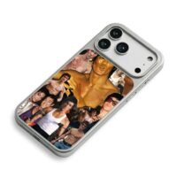 Bruce Lee and MJ photo collage iPhone 17 Pro Max Electroplated Silver Case2