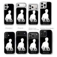 Bruce Lee kung fu silhouette Chris Brown Phone Case Black Electroplated Silver For Iphone 11 To 17