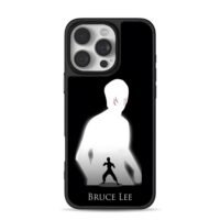 Bruce Lee kung fu silhouette iPhone 16 Pro Max Black Case