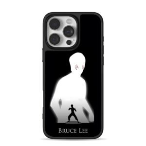 Bruce Lee kung fu silhouette iPhone 16 Pro Max Black Case