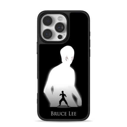 Bruce Lee kung fu silhouette iPhone 16 Pro Max Black Case