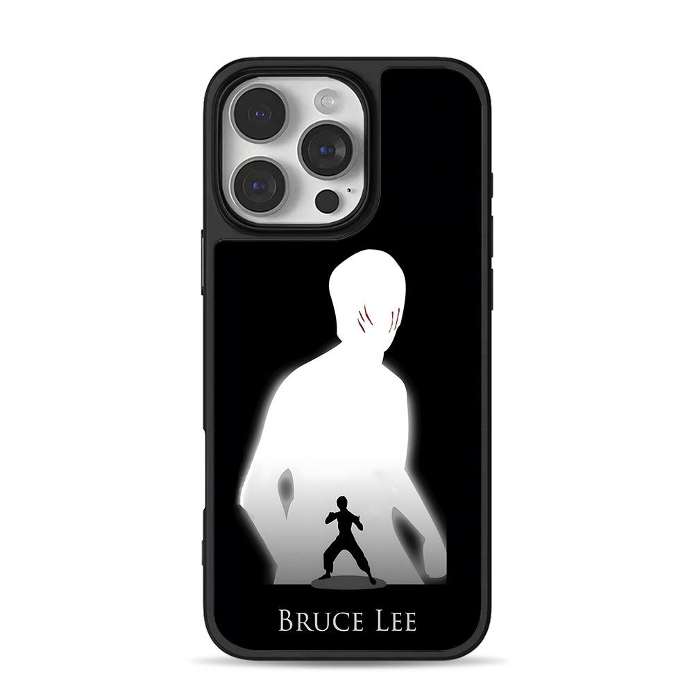 Bruce Lee kung fu silhouette iPhone 16 Pro Max Black Case Bruce Lee kung fu silhouette iPhone 16 Pro Max Black Case