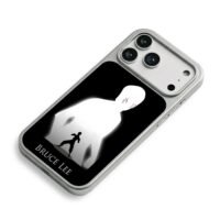 Bruce Lee kung fu silhouette iPhone 17 Pro Max Electroplated Silver Case2