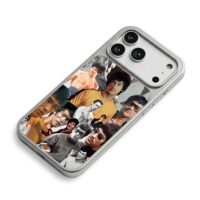 Bruce Lee photo collage iPhone 17 Pro Max Electroplated Silver Case2