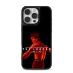Bruce Lee red martial arts art iPhone 16 Pro Max Black Case