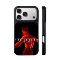Bruce Lee red martial arts art iPhone 17 Pro Max Black Case