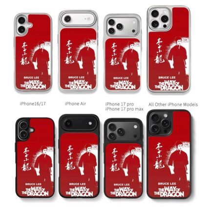 Bruce Lee Way of Dragon red Chris Brown Phone Case Black Electroplated Silver For Iphone 11 To 17