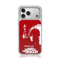 Bruce Lee Way of Dragon red iPhone 17 Pro Max Electroplated Silver Case1