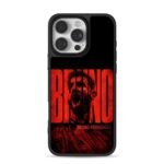 Bruno Fernandes red scream art iPhone 16 Pro Max Black Case