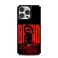 Bruno Fernandes red scream art iPhone 16 Pro Max Black Case