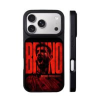 Bruno Fernandes red scream art iPhone 17 Pro Max Black Case