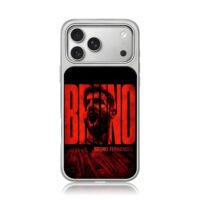 Bruno Fernandes red scream art iPhone 17 Pro Max Electroplated Silver Case1