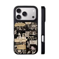 Bruno Mars lyric photo collage iPhone 17 Pro Max Black Case