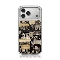 Bruno Mars lyric photo collage iPhone 17 Pro Max Electroplated Silver Case1