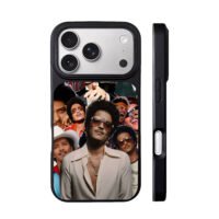 Bruno Mars multi photo collage iPhone 17 Pro Max Black Case