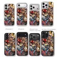 Bruno Mars music photo collage Chris Brown Phone Case Black Electroplated Silver For Iphone 11 To 17