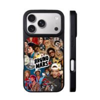 Bruno Mars music photo collage iPhone 17 Pro Max Black Case