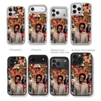 Bruno Mars photo collage Chris Brown Phone Case Black Electroplated Silver For Iphone 11 To 17