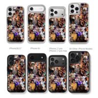 Bruno Mars photo collage Chris Brown Phone Case Black Electroplated Silver For Iphone 11 To 17