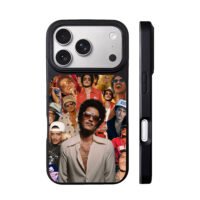 Bruno Mars photo collage iPhone 17 Pro Max Black Case
