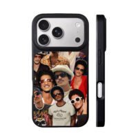 Bruno Mars photo collage iPhone 17 Pro Max Black Case
