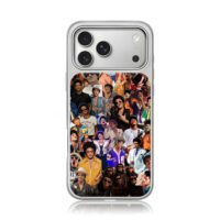 Bruno Mars photo collage iPhone 17 Pro Max Electroplated Silver Case1