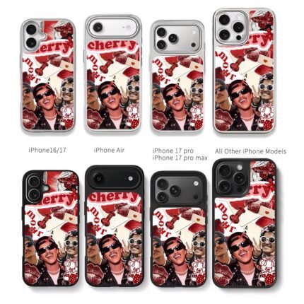Bruno Mars red amour collage Chris Brown Phone Case Black Electroplated Silver For Iphone 11 To 17